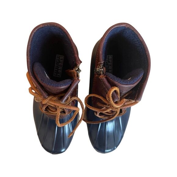 Sperry’s Women's Saltwater Duck Boot • Tan/Navy • Size 5 - Picture 9 of 13